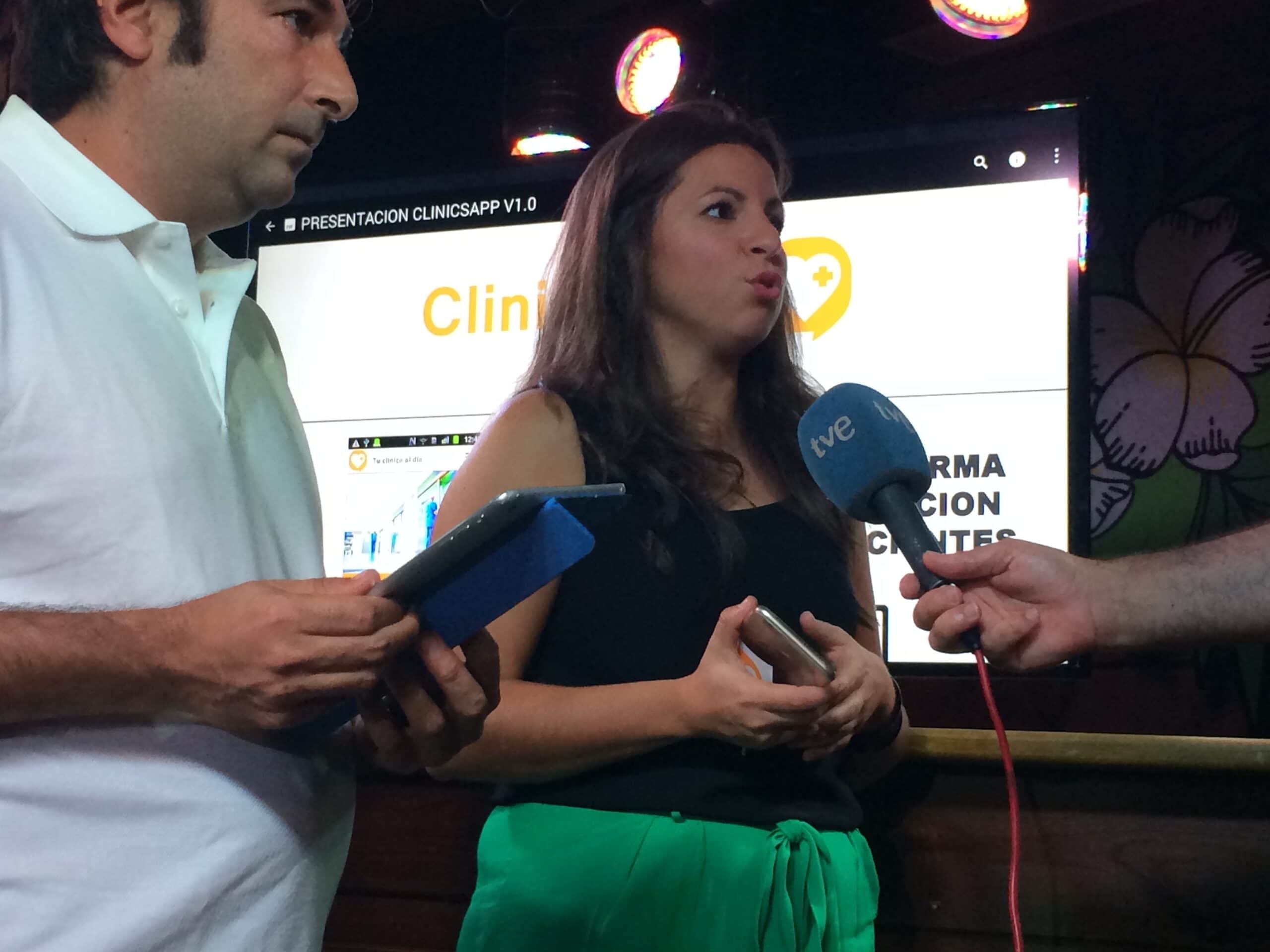 Entrevista TVE a Ginemed en presentación clinicsapp