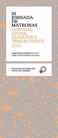 Cartel III Jornada de matrona. Contigo antes, durante y tras el parto