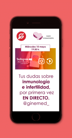 Sesión instagram. Tus dudas sobre inmunología e infertilidad por primera vez en directo. @ginemed_