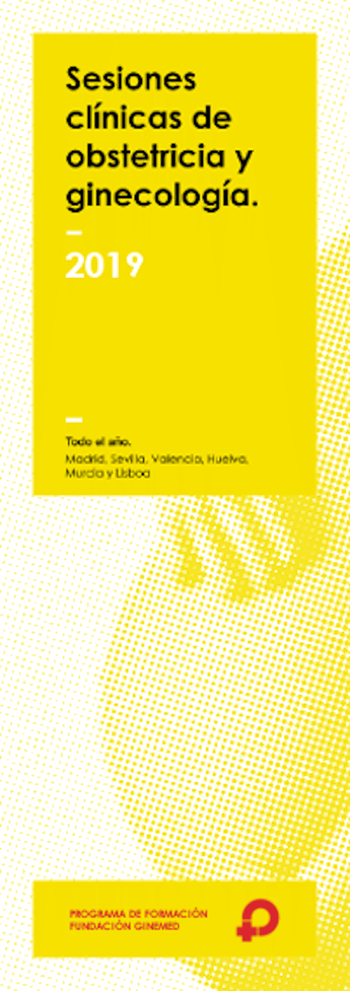 Cartel sesiones clínicas de obstetricia y ginecología 2019