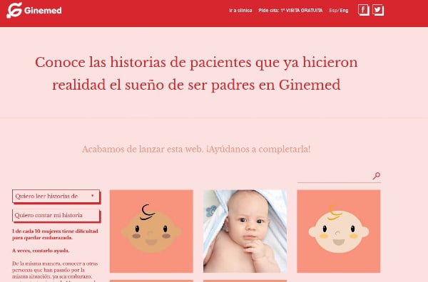 Nueva web para pacientes "Historias Ginemed"
