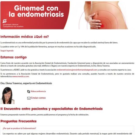 Ginemed crea un espacio web para abordar el Síndrome de Ovario Poliquístico y la Endometriosis