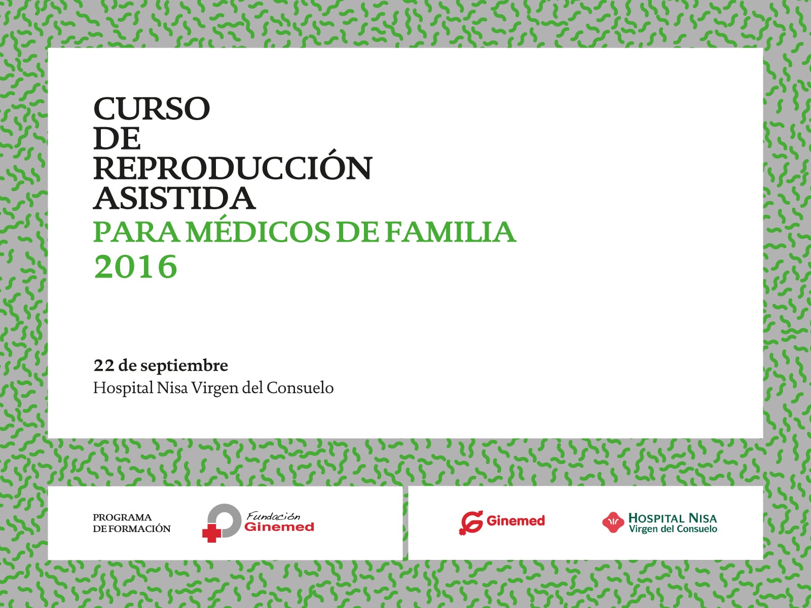 Cartel curso de Reproducción Asistida para médicos de familia