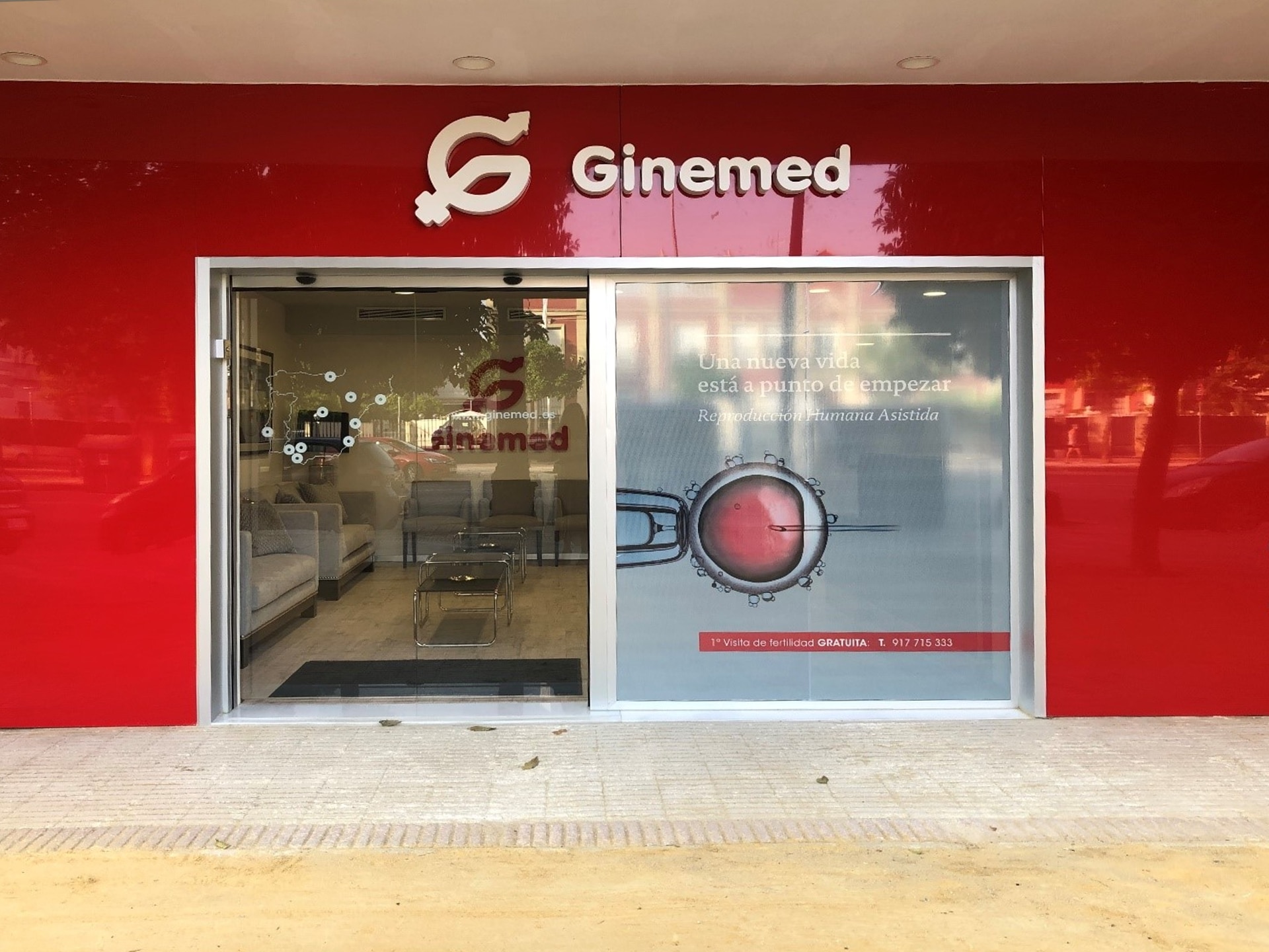 Sala de espera clínica Ginemed Jerez (Cádiz)