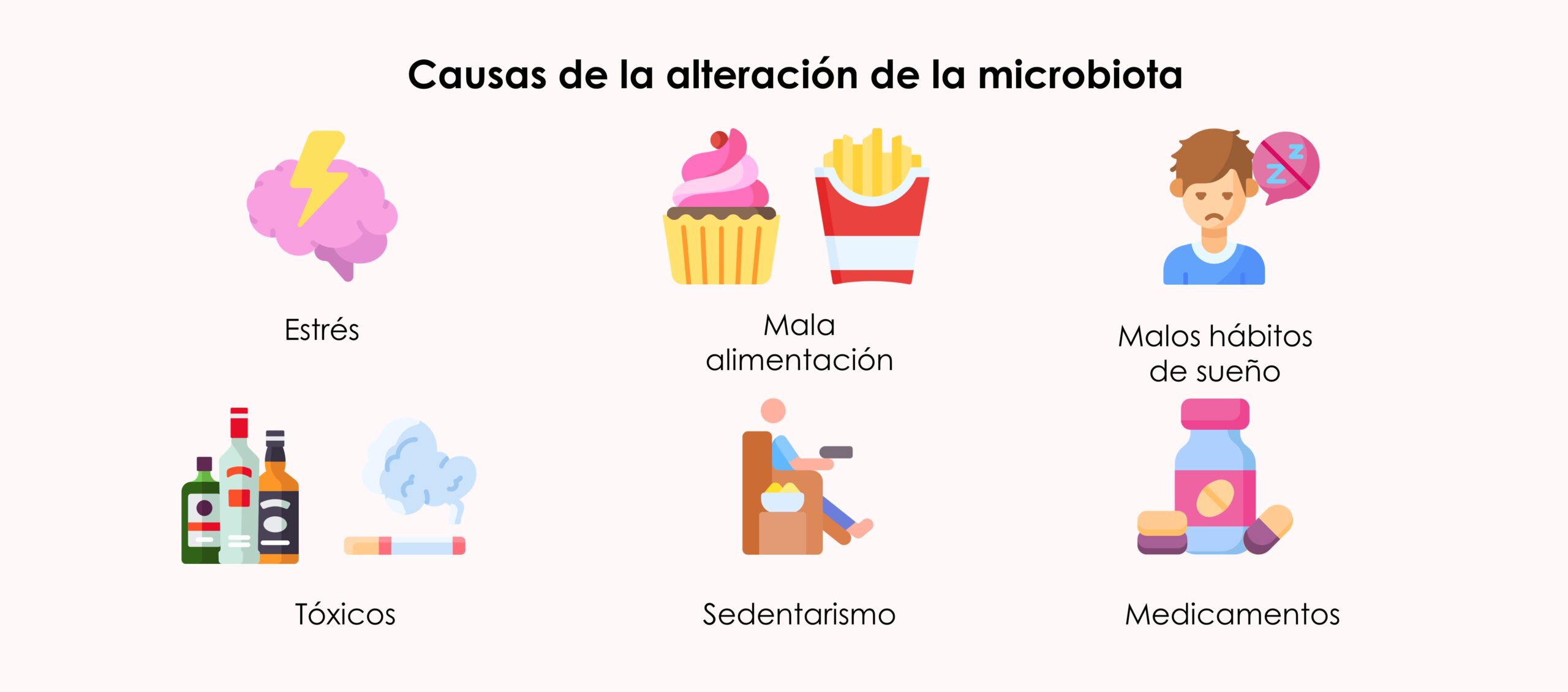 Causas de la alteración de la microbiota