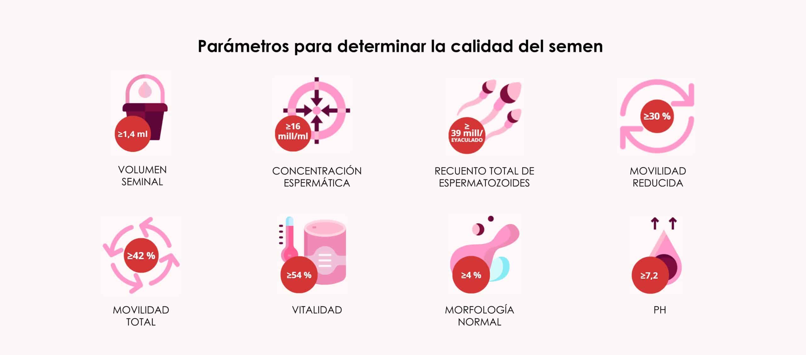 Parámetros para determinar la calidad del semen según la OMS
